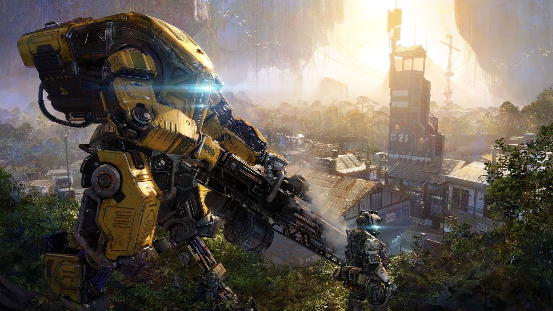 titanfall 2 poster titano giallo