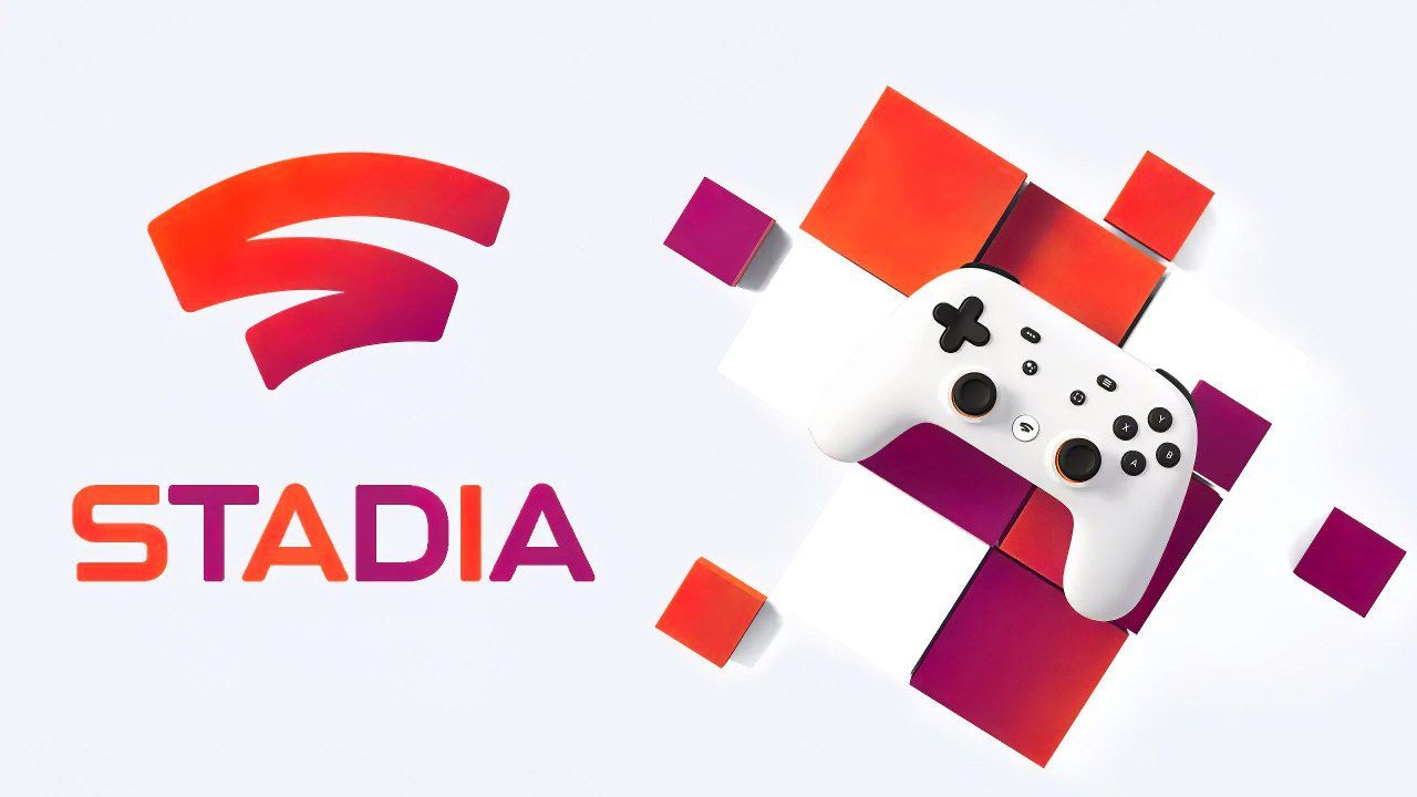 Google Stadia Logo con Controller Bianco