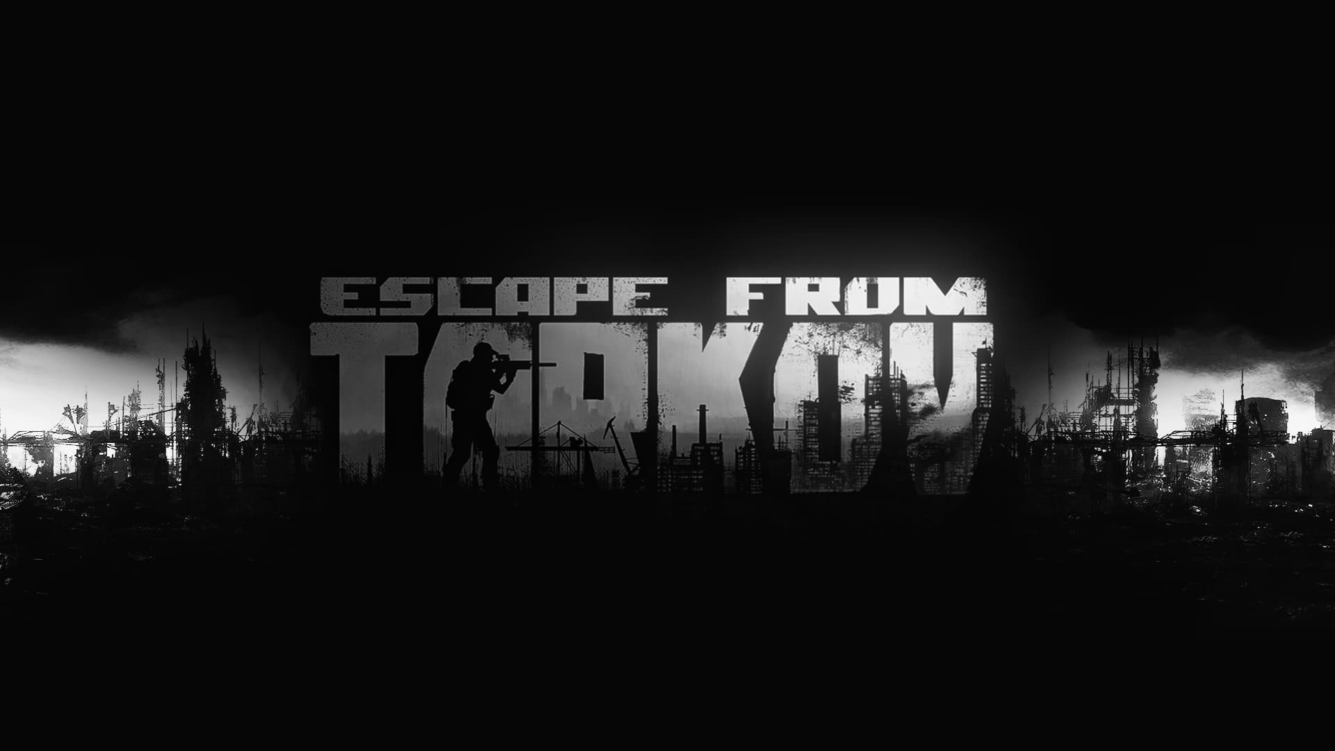 Escape From Tarkov Cover Titolo Bianco e nero
