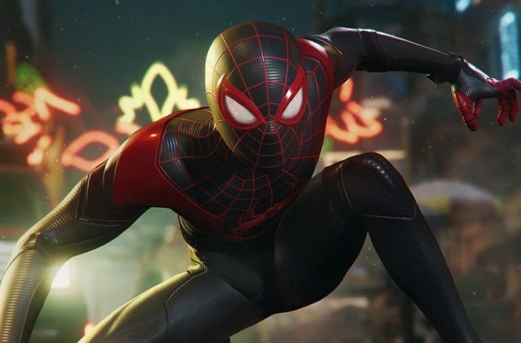 Spider-Man Miles Morales cinematic screenshot black suit