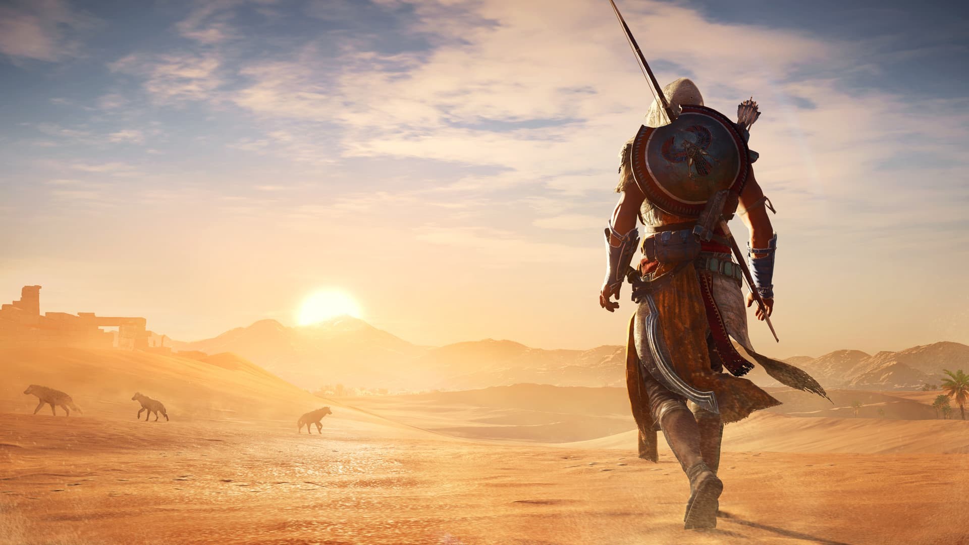 Assassin's Creed Origins Bayek deserto