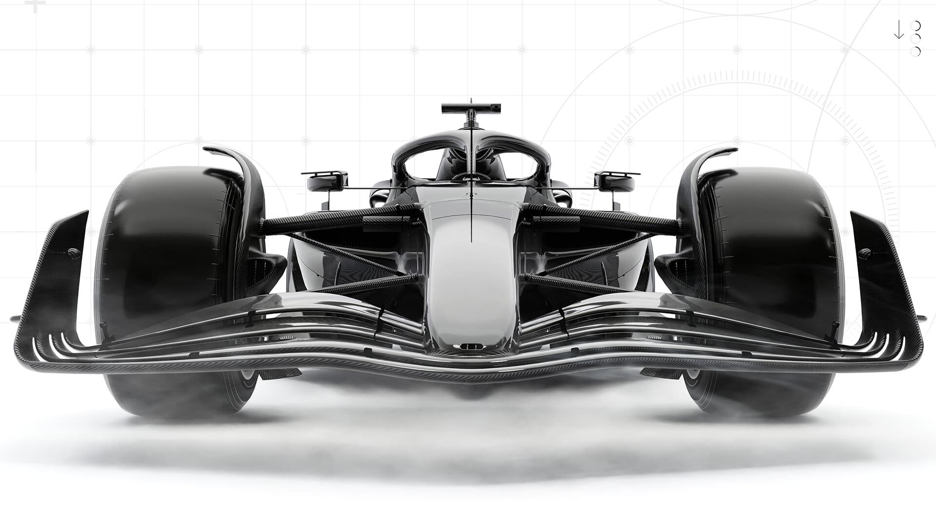 F1 23 mockup monoposto nera