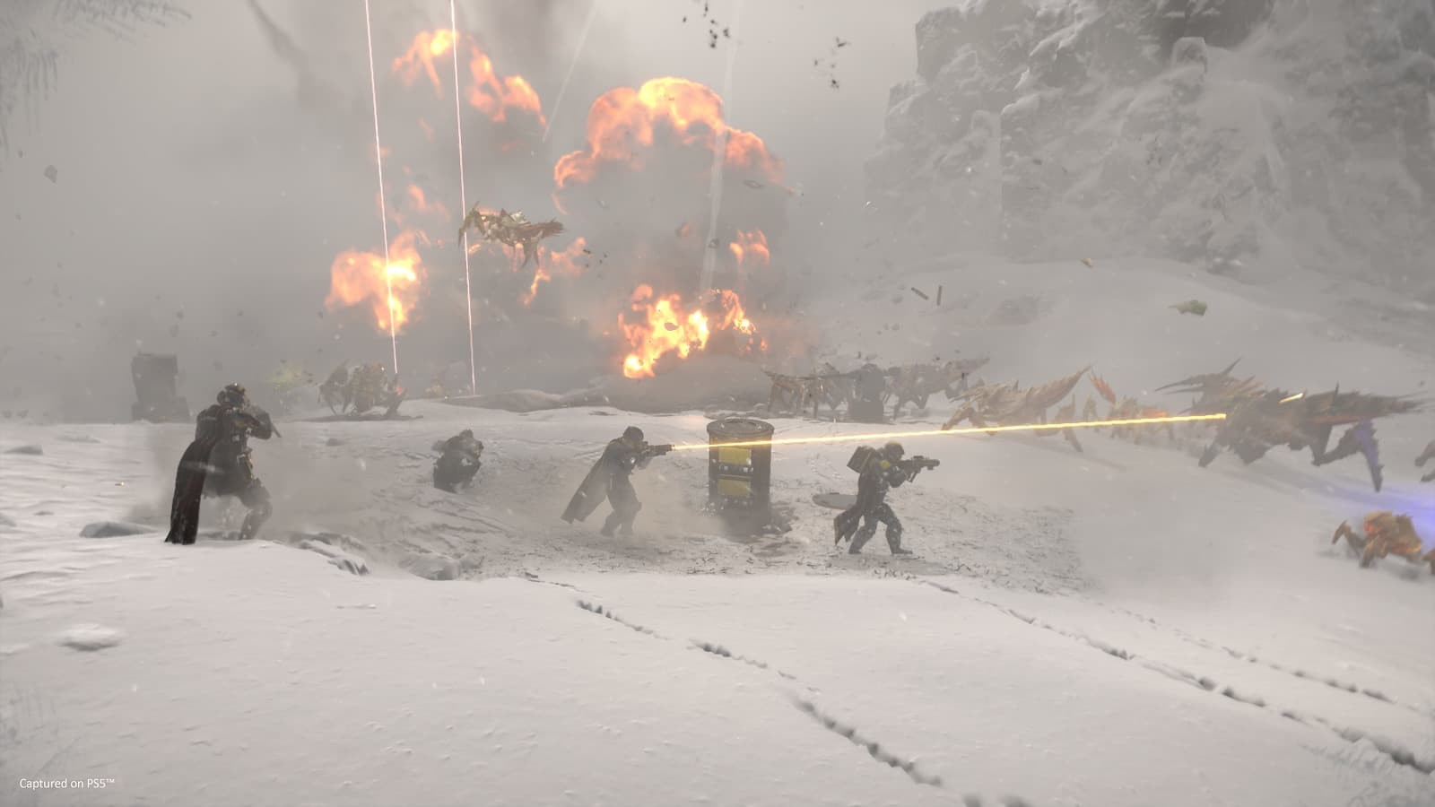 Helldivers 2 scontro sulla neve