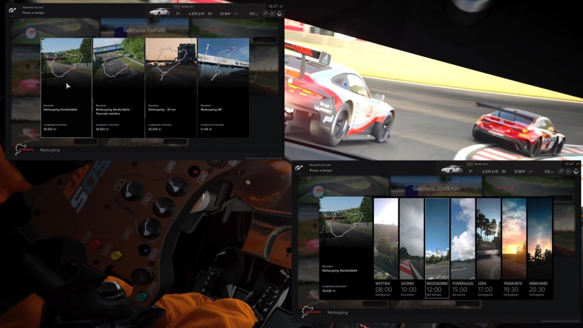 4 GT Sport Impostazioni circuito e meteo