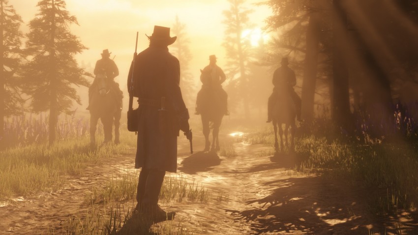 Red Dead Redemption 2 immagine tramonto