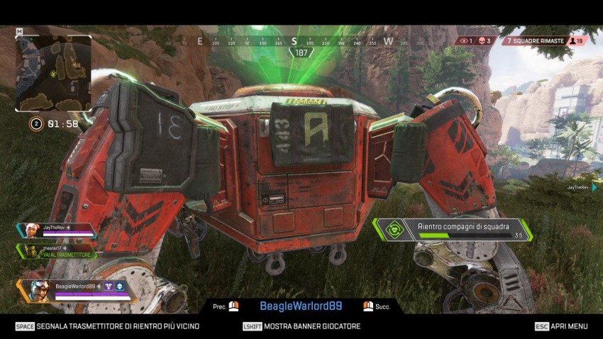 Apex legends reviws piattaforma rientro