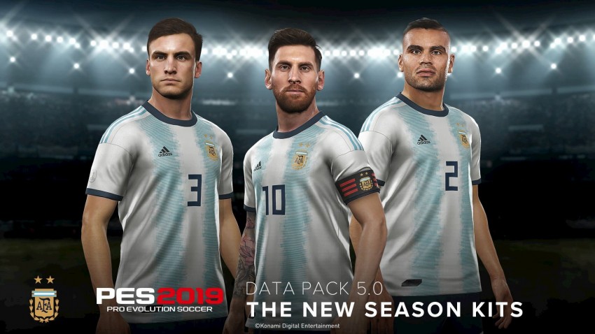 PES 2019  data pack 5 season kit argentina