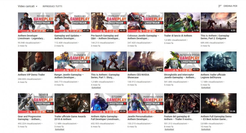 Anthem situazione youtube