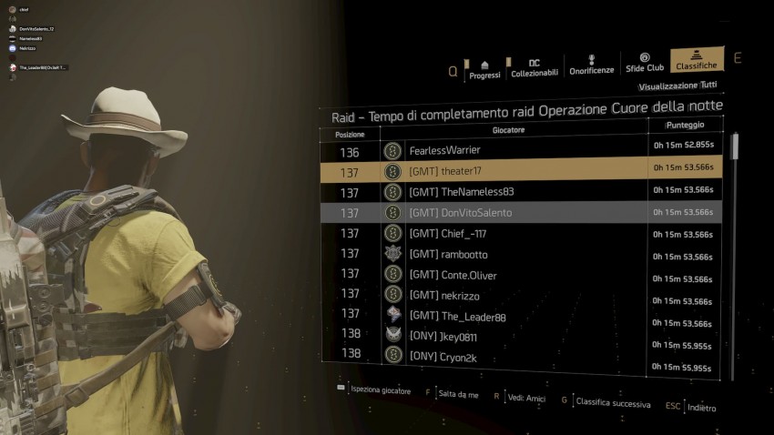 the division 2 raid - classifica utenti