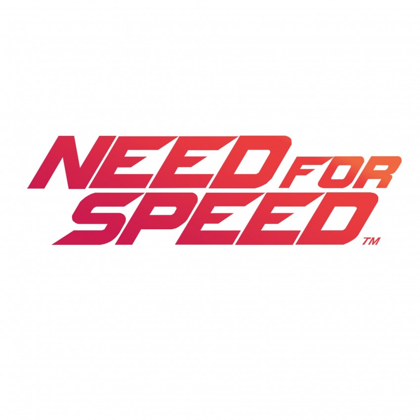 Need For Speed Logo gradiente sfondo bianco