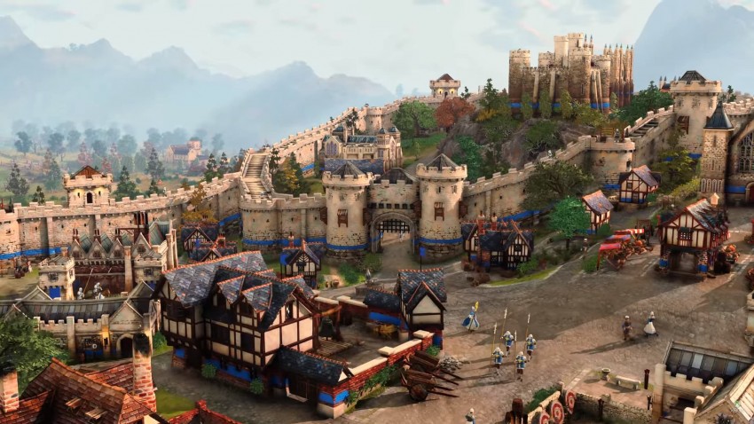 Age of Empires 4 mura castello gameplay alpha
