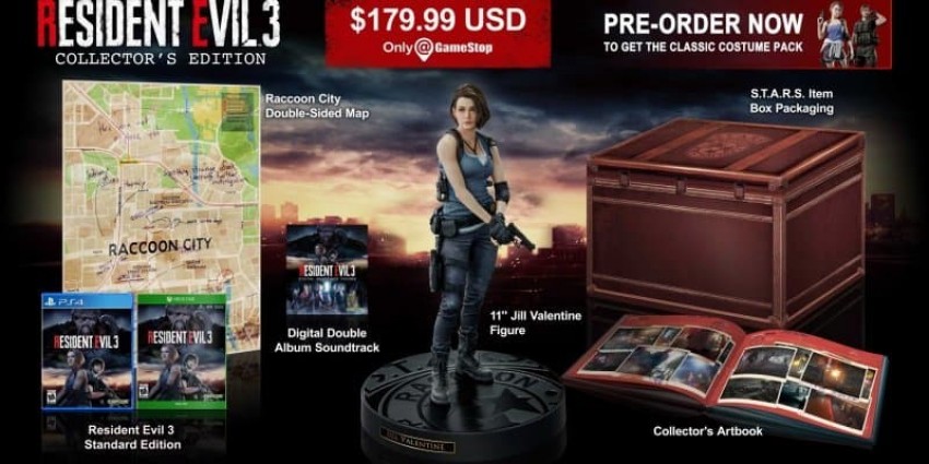 Resident Evil 3 Remake Collector's Edition Game Stop Exclusive