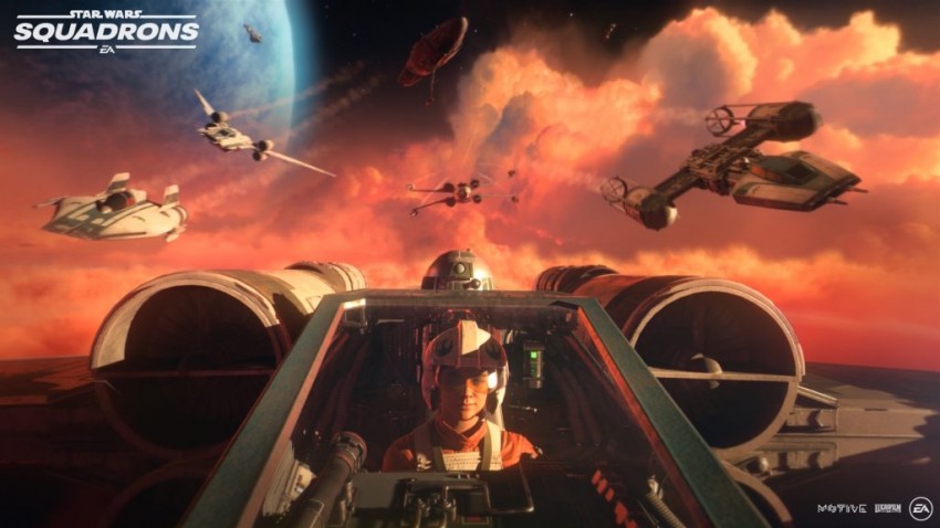 Star Wars Squadrons X-Wing artwork pilota