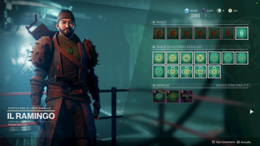 Destiny 2 Il Ramingo Taglie