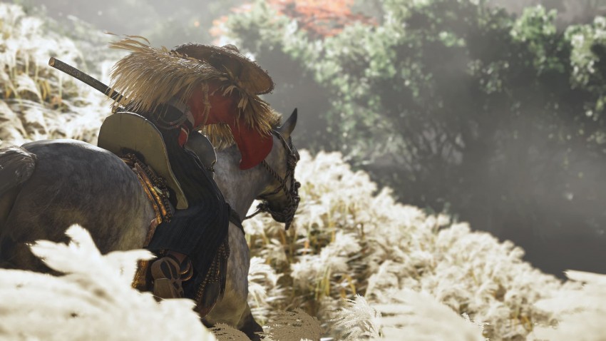 Ghost of Tsushima natura a cavallo