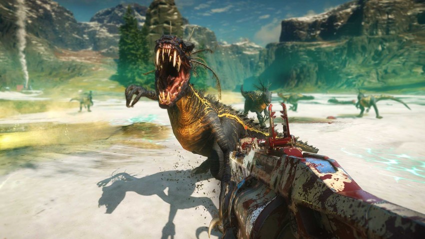 Second Extinction gameplay screenshot raptor fight