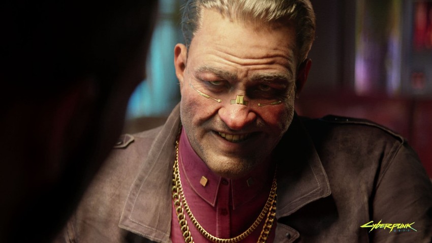 Cyberpunk2077 screenshot character smiling