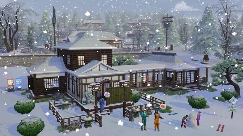 The Sims 4 strutture oasi innevata