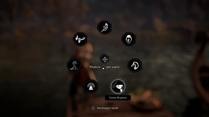 Assassin's Creed Valhalla ruota delle azioni pesca