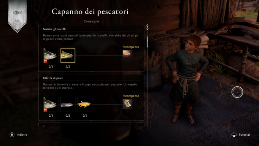 Assassin's Creed Valhalla capanno dei pescatori quest