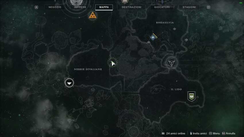 Destiny 2 Falco Lunare quarta piuma mappa