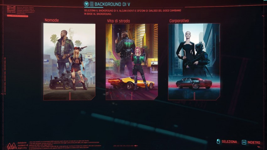 Cyberpunk 2077 background di V