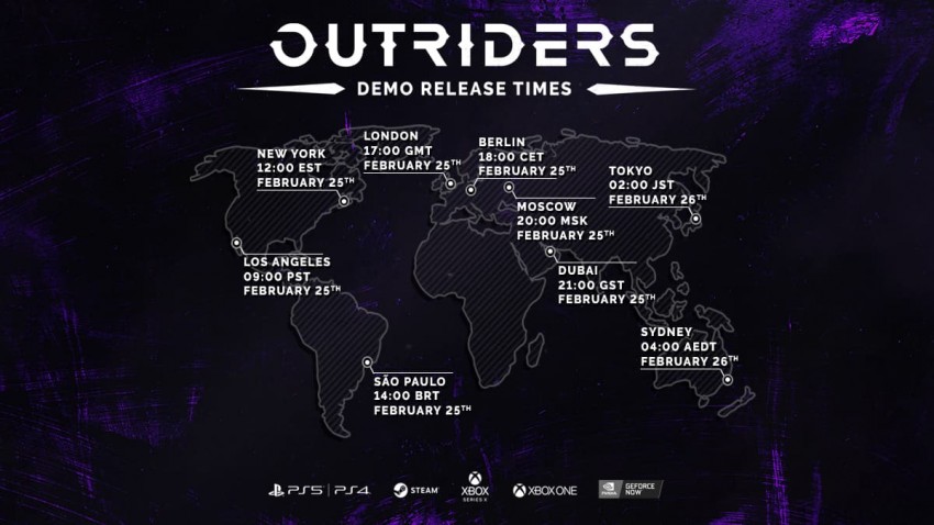 Outriders Mappa del mondo apertura demo