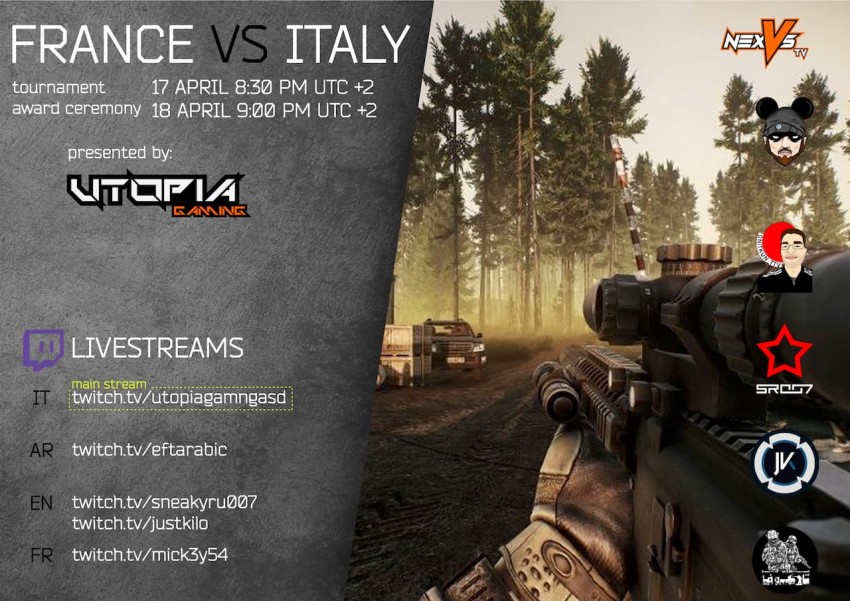 escape from tarkov - locandina competizione tra italia e francia