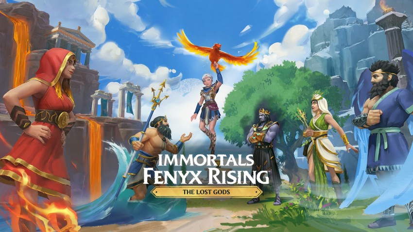 Immortals Fenyx Rising The Lost Gods copertina con nome