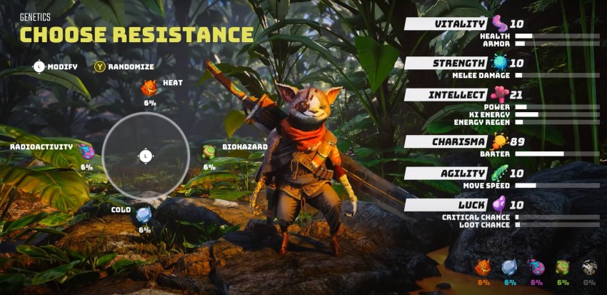 Biomutant screen creazione personaggio Game Informer video