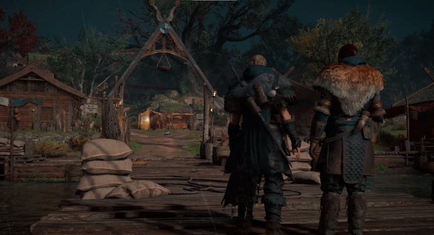 Assassin's Creed Valhalla Eivor e Sigurd sul pontile