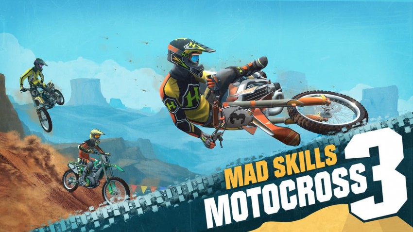 Mad Skill Motocross 3 immagine chiave con logo