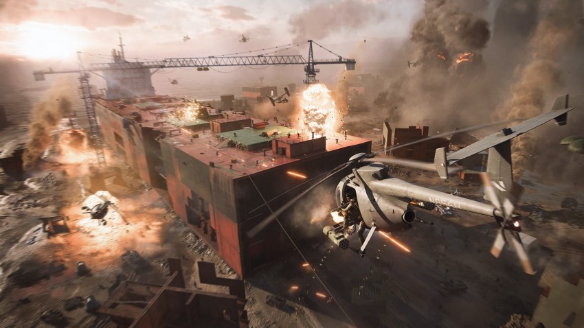 Battlefield 2042 container elicotteri e esplosioni