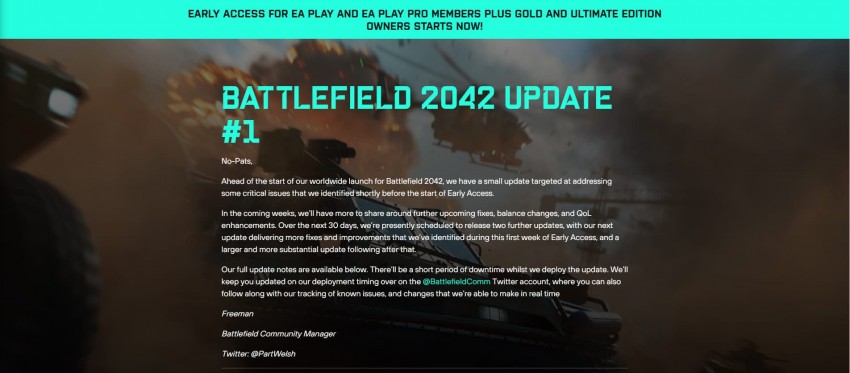 Battlefield 2042 Update #1