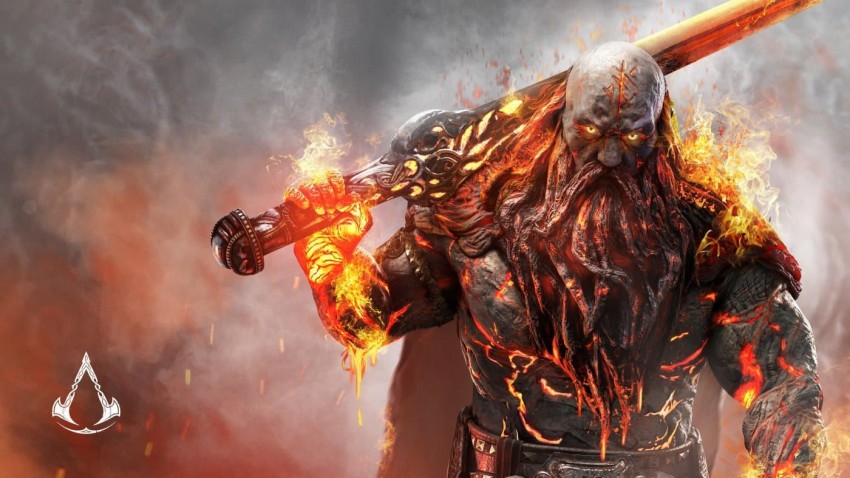 Assassin's Creed Valhalla L'alba del Ragnarok gigante di fuoco