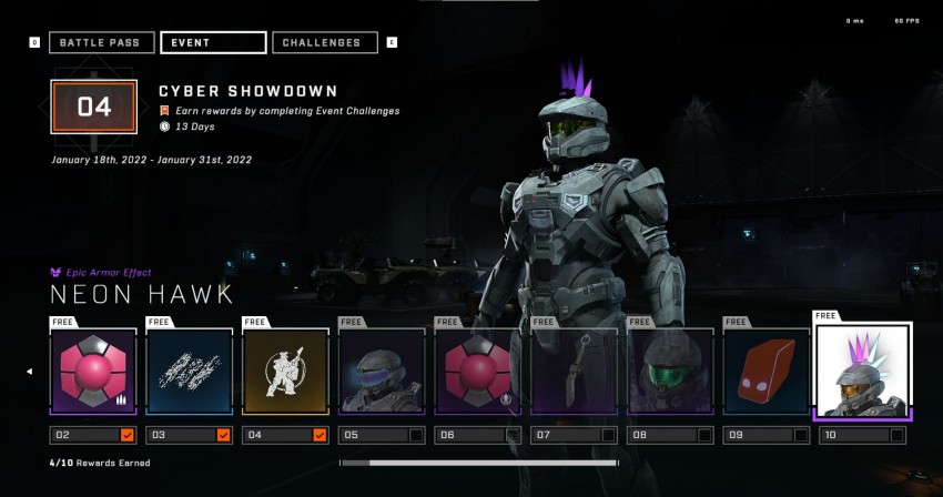 Halo Infinite ricompense Cyber Showdown