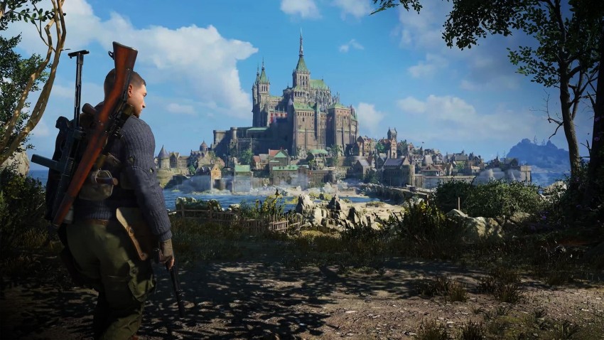 Sniper Elite 5 screenshot panorama castello