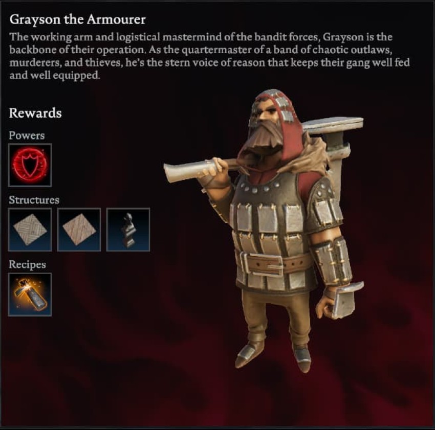 V Rising Boss Grayson the Armourer