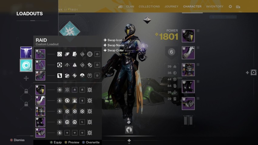 Destiny 2 L'Eclissi selezione loadout