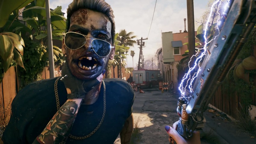 Dead Island 2 Machete elettrico zombie con occhiali da sole