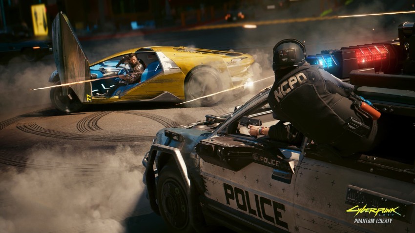 Cyberpunk 2077 Phantom Liberty presskint inseguimento NCPD