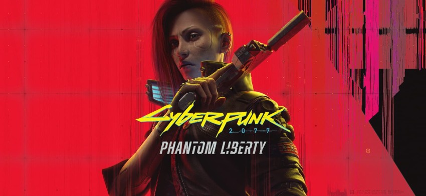 Cyberpunk 2077 Phantom Liberty coeprtina sfondo rosso