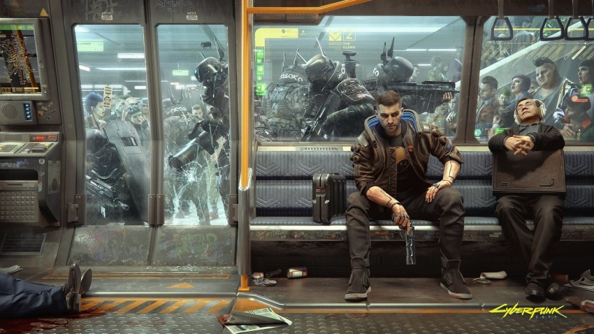 Cyberpunk 27077 sparatoria in metro