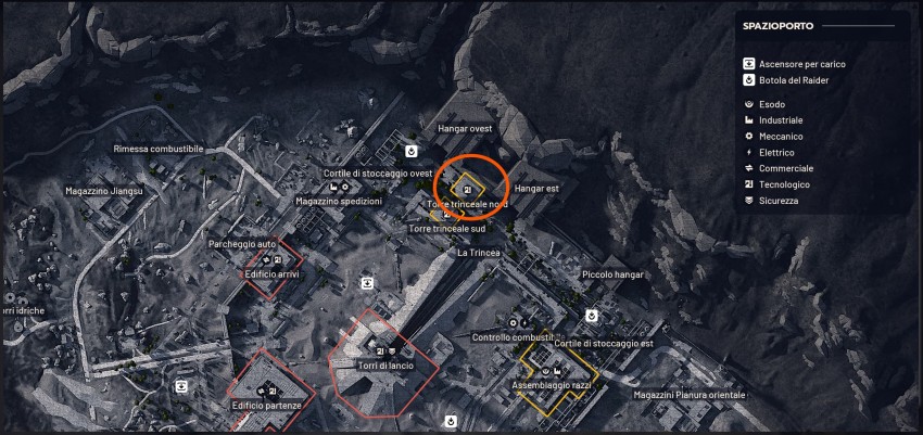 ARC Raiders Torre trinceale nord mappa